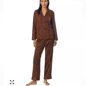 EUC Lauren Ralph Lauren Women's 2-Pc. Paisley-Print Pajamas Set Size Small
